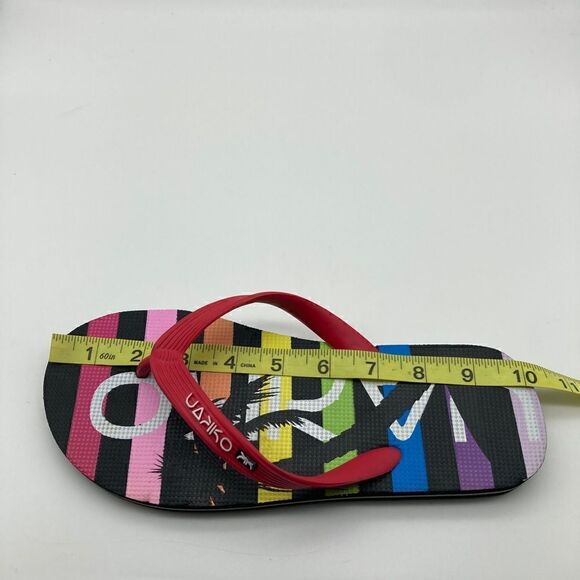 UAKKO Tropical Print Unisex Flip Flops Size EU 39/US 9 - Picture 5 of 7